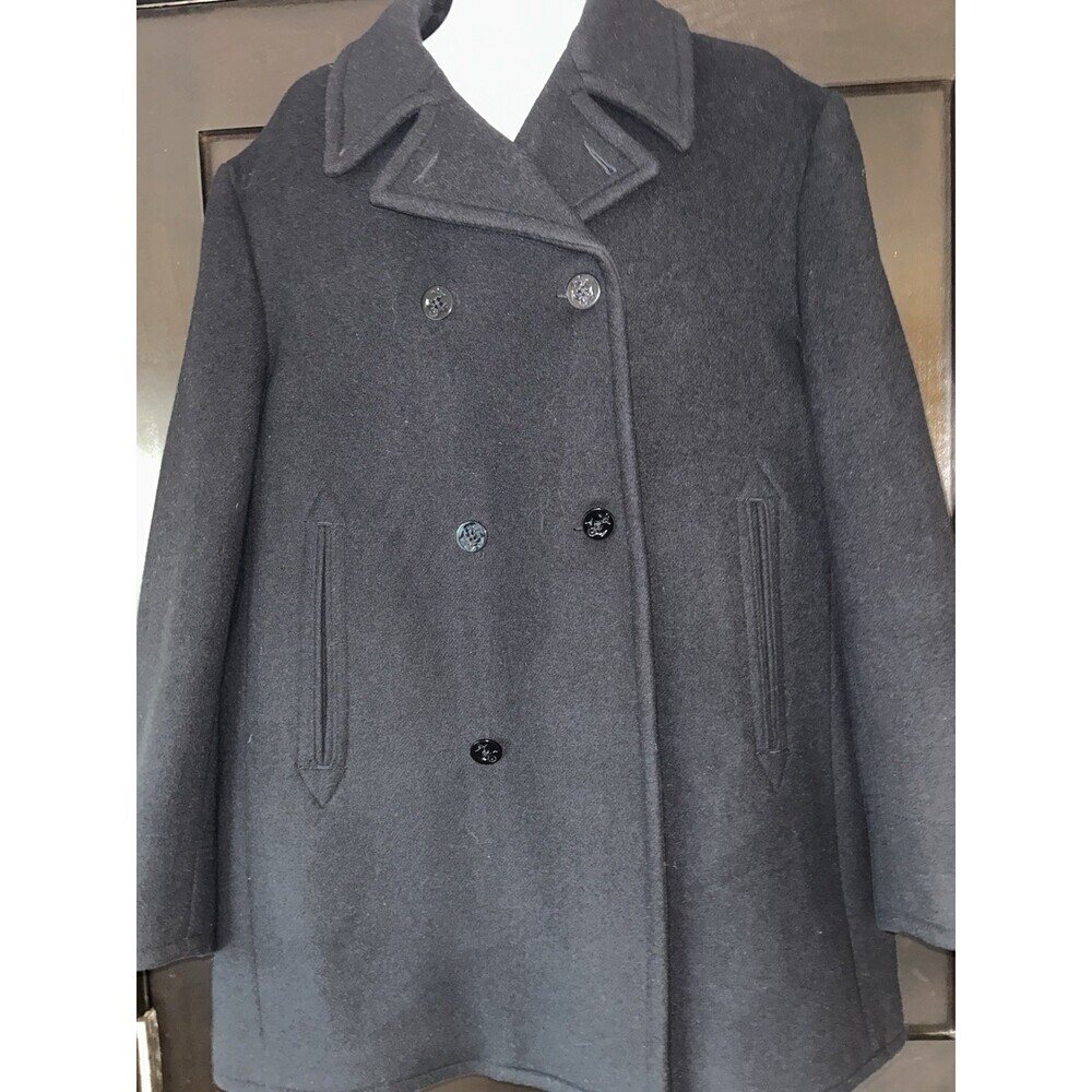Banana Republic Men's Size XL Black Wool Button Down Coat, Double Breasted - Picture 14 of 14